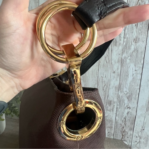 Jean Pierre Klifa Brown Nylon Bucket Shoulder Bag NWOT - Picture 2 of 6